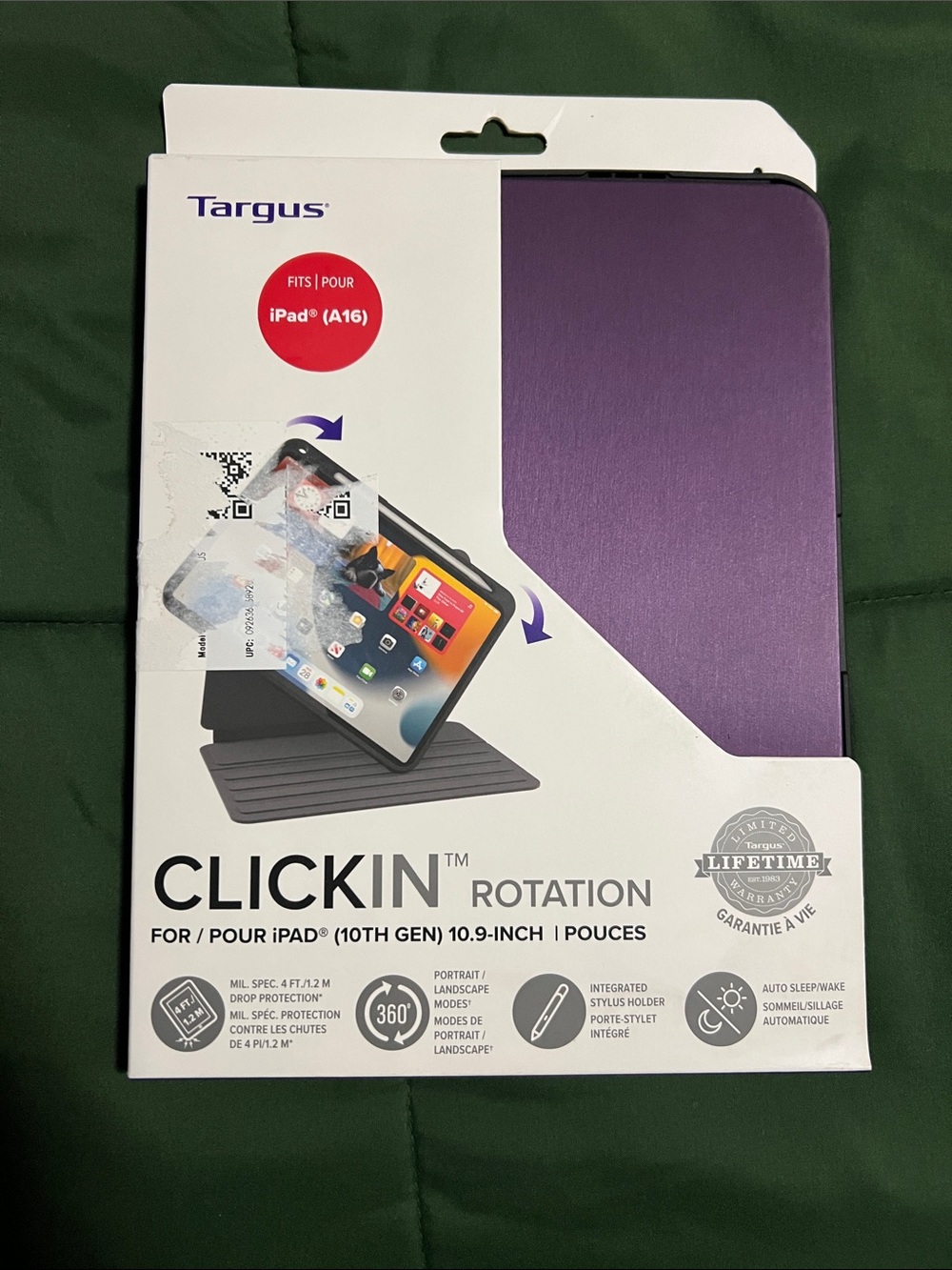 Targus Click-In Rotation Case for iPad (10th Gen) - Purple